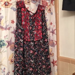 Sleeveless blouse multi-colored print